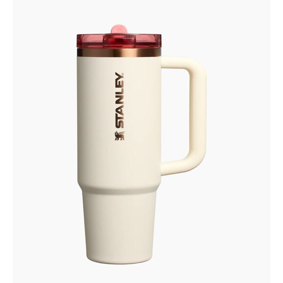 Stanley Other - NEW Stanley The Flip Straw Quencher Protour Tumbler Cream Rose Gold Top LIMITED